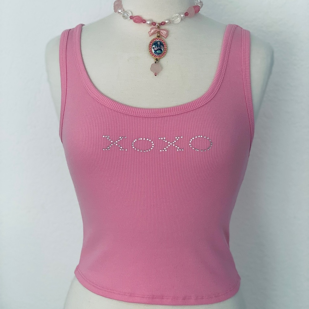 Garage XOXO Rhinestone Y2K tank